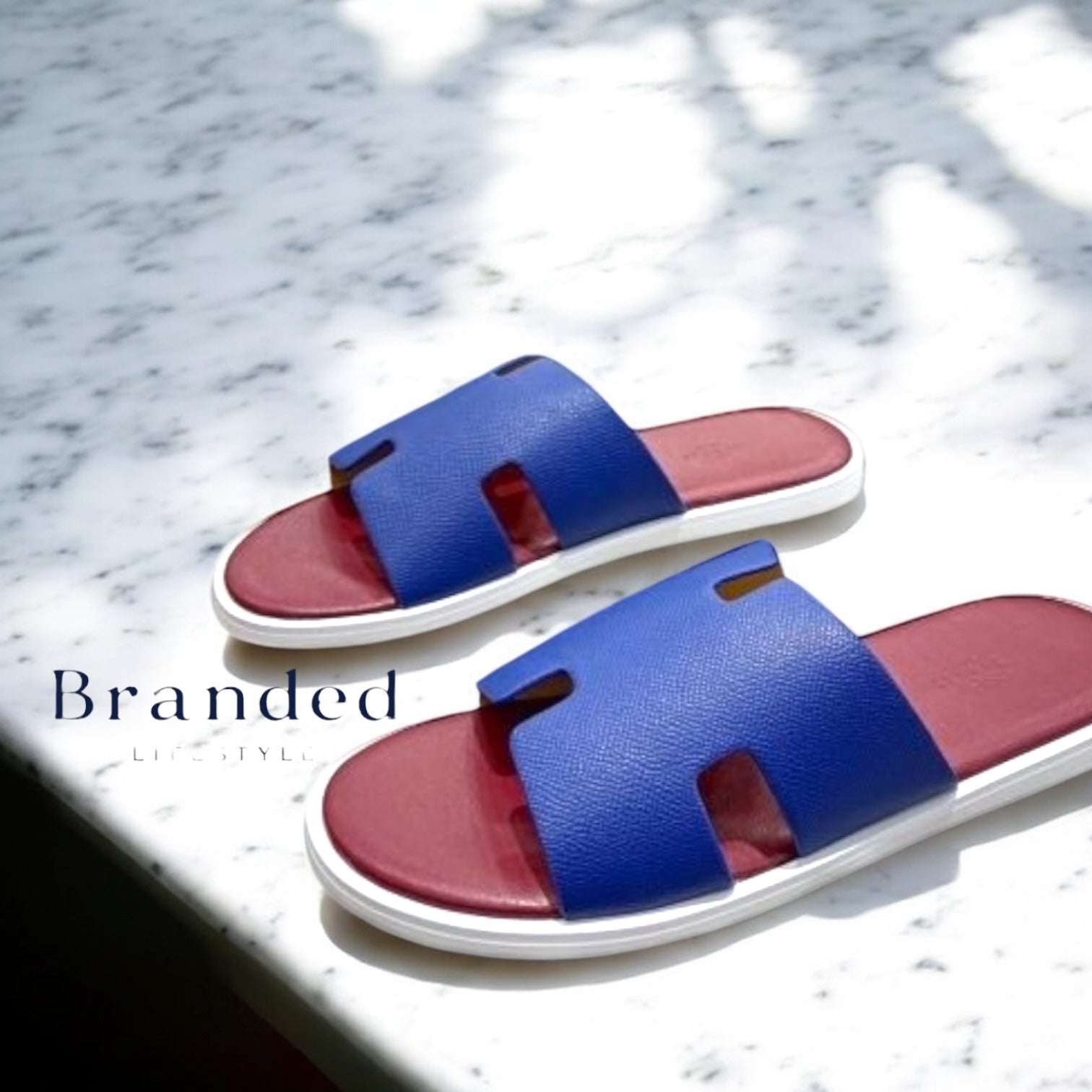 (PRE-ORDER) HMES - SLIDES - BLUE/BURGANDY