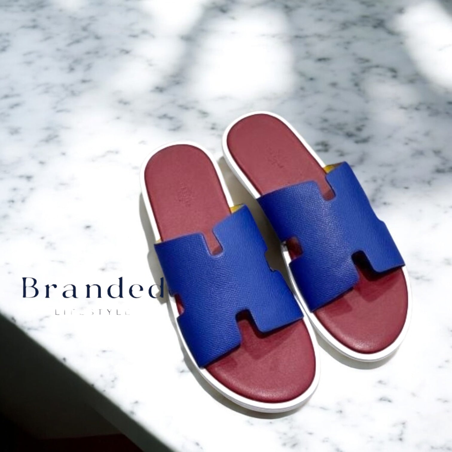 (PRE-ORDER) HMES - SLIDES - BLUE/BURGANDY