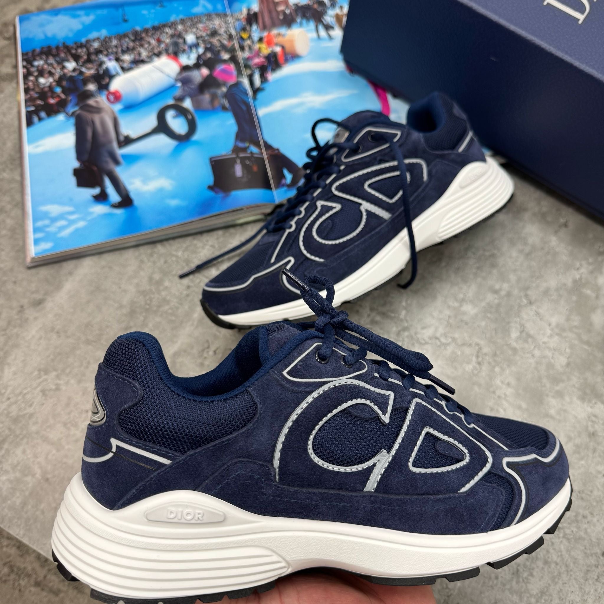 B30 - TRAINER - BLUE SUEDE
