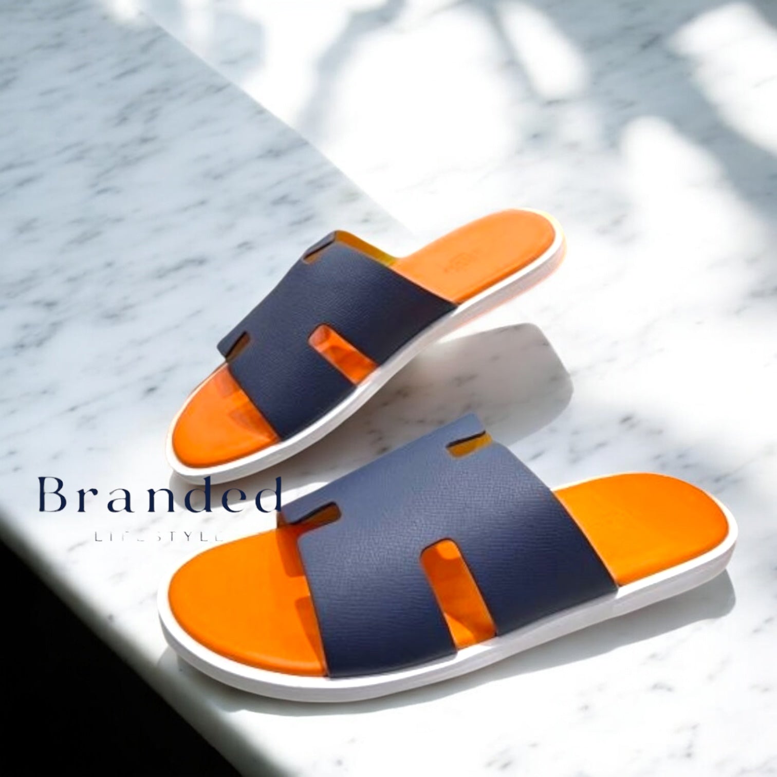 (PRE-ORDER) HMES - SLIDES - NAVY/ORANGE