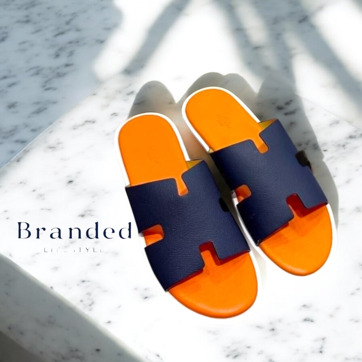 (PRE-ORDER) HMES - SLIDES - NAVY/ORANGE