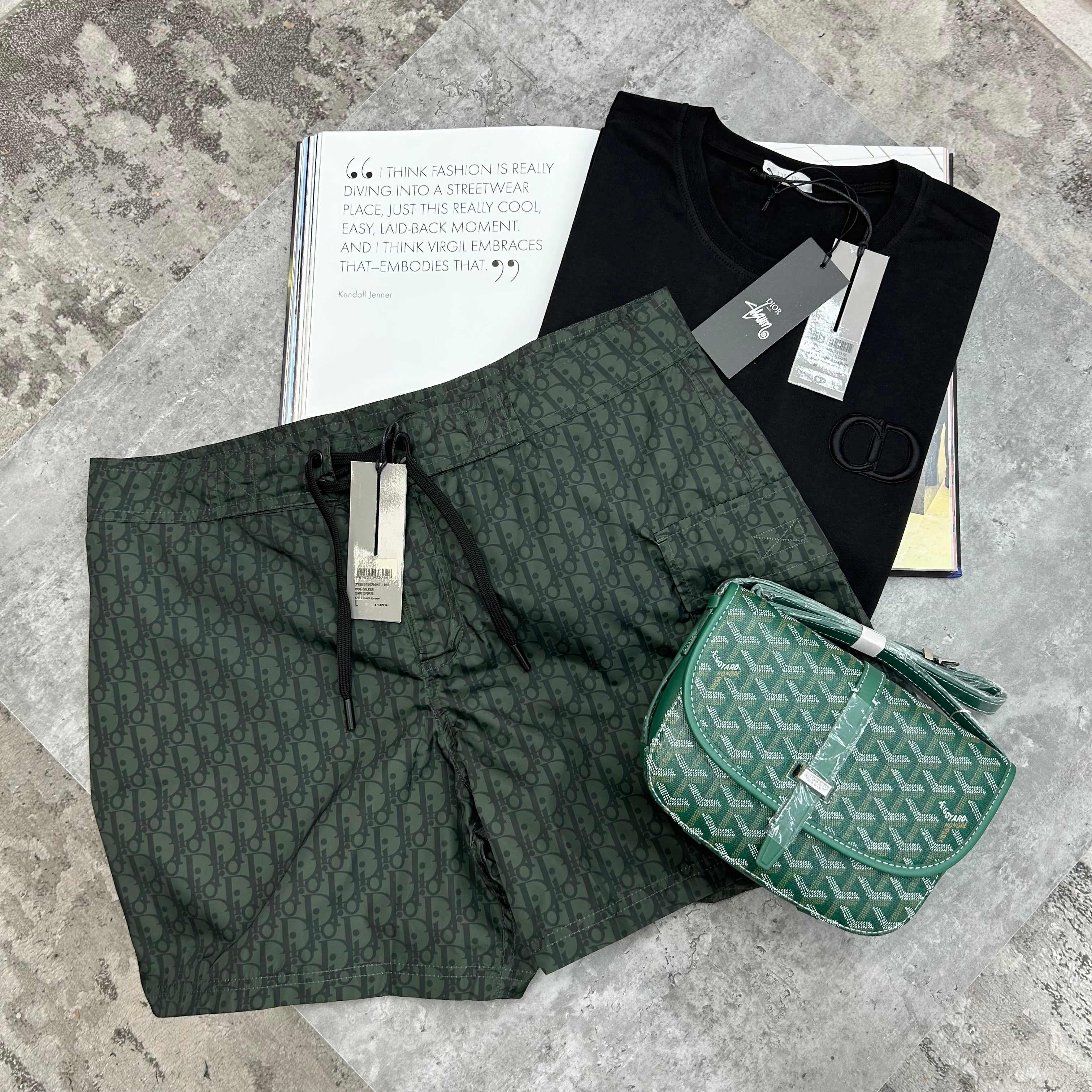 DIOR - OBLIQUE SWIMS - KHAKI
