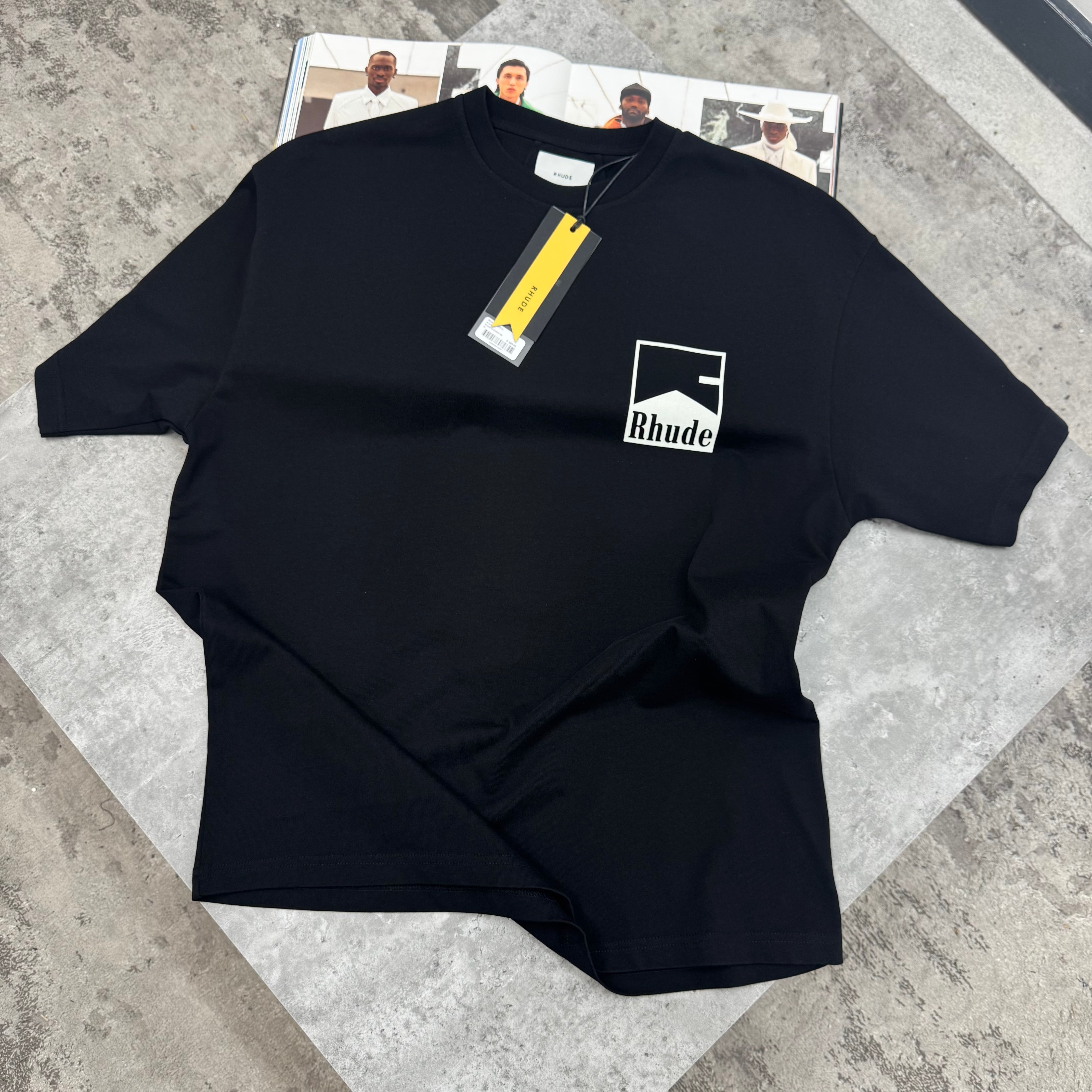 RDE - OVERSIZED CHEVRON T-SHIRT - BLACK