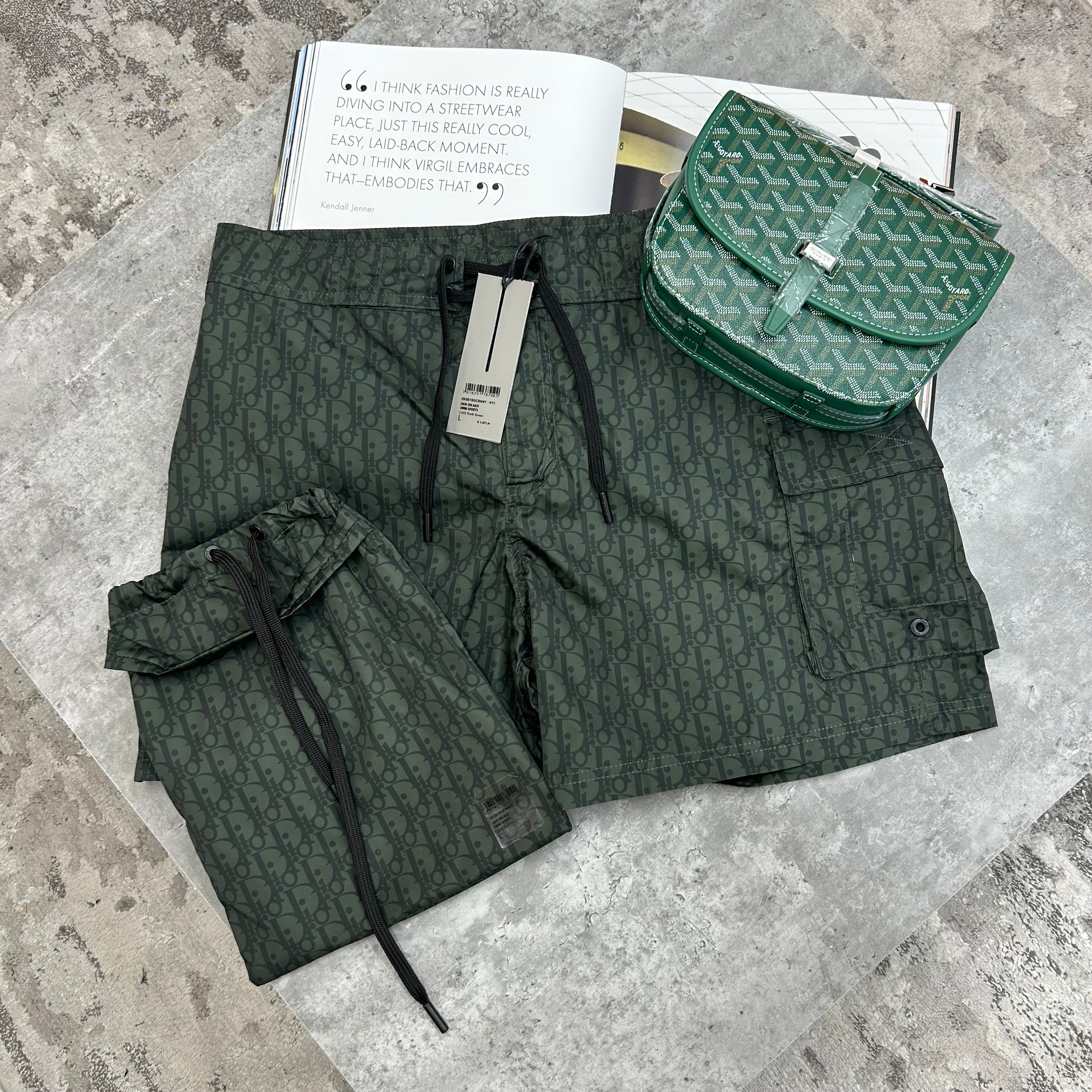 DIOR - OBLIQUE SWIMS - KHAKI