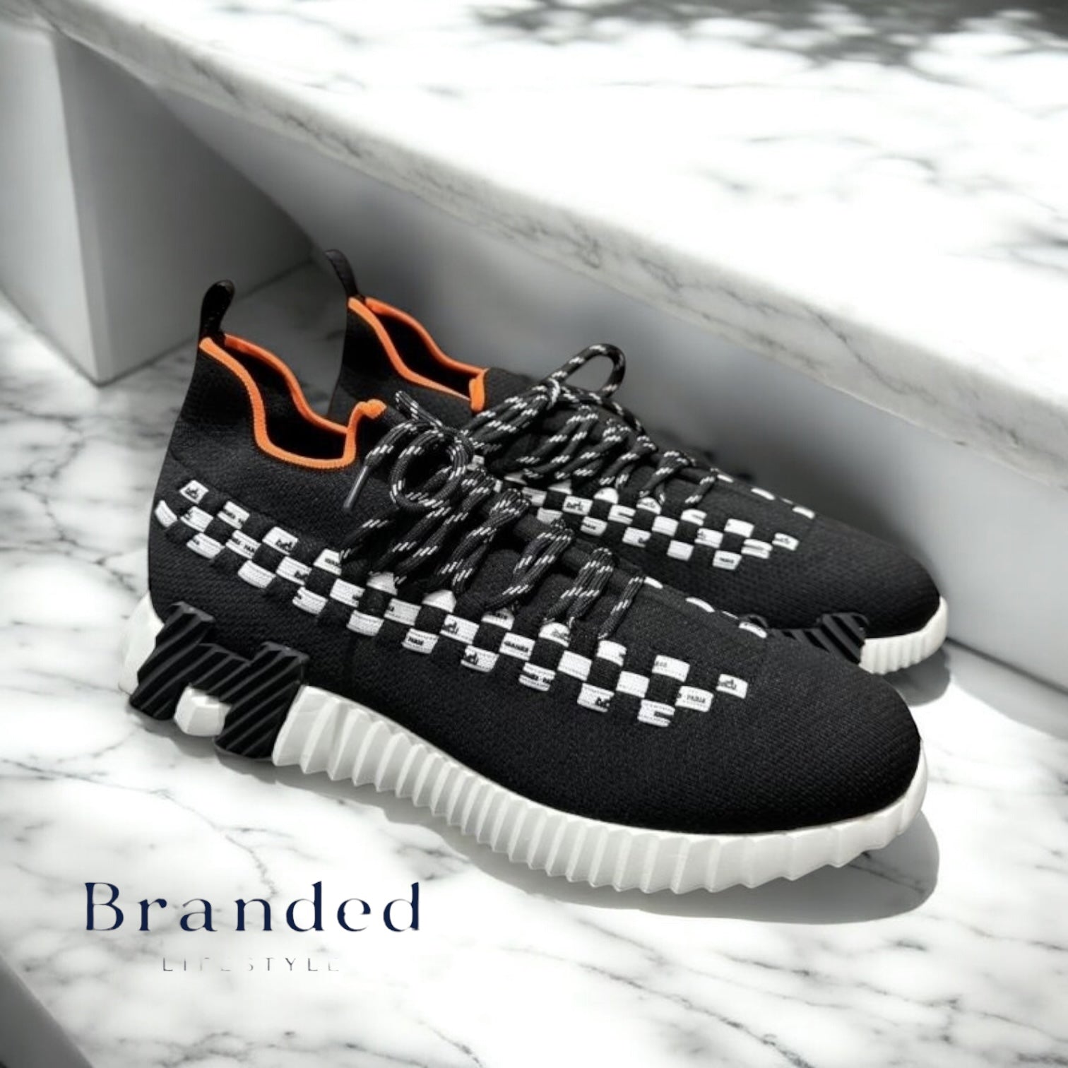 (PRE-ORDER) HMES - FLEX SLIP ON TRAINERS - BLACK