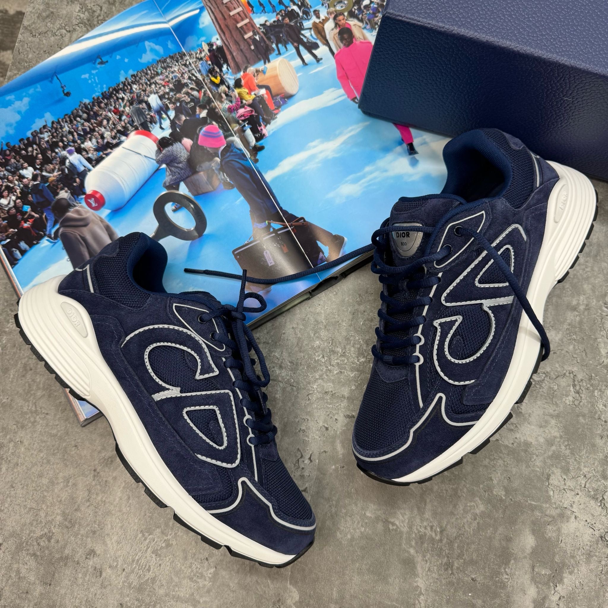 B30 - TRAINER - BLUE SUEDE