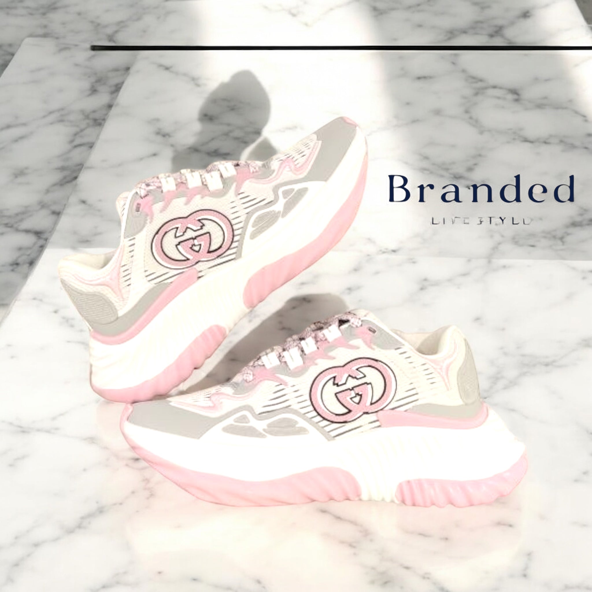 (PRE-ORDER) GCI - WOMENS TRAINERS - WHITE/PINK