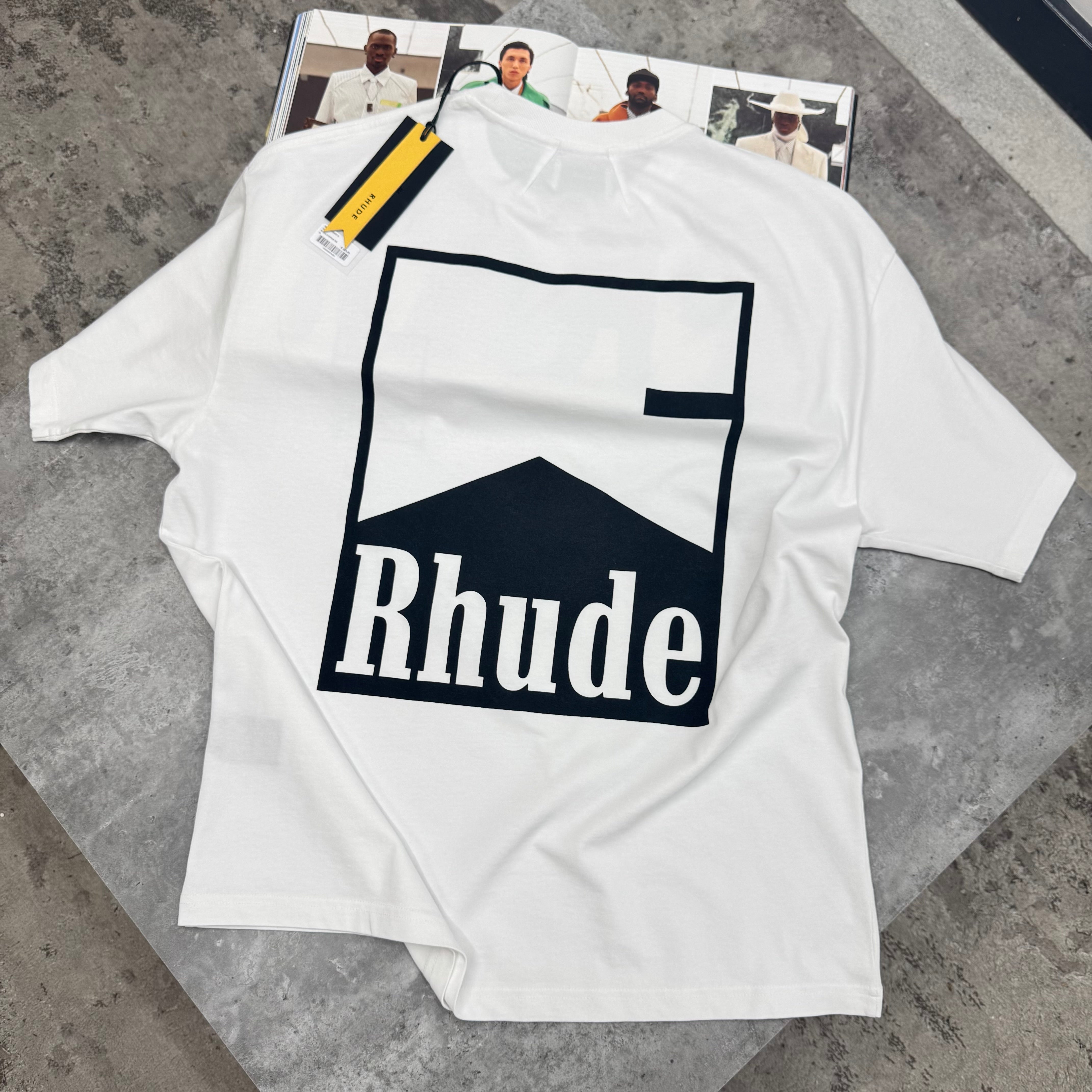 RDE - OVERSIZED CHEVRON T-SHIRT - WHITE