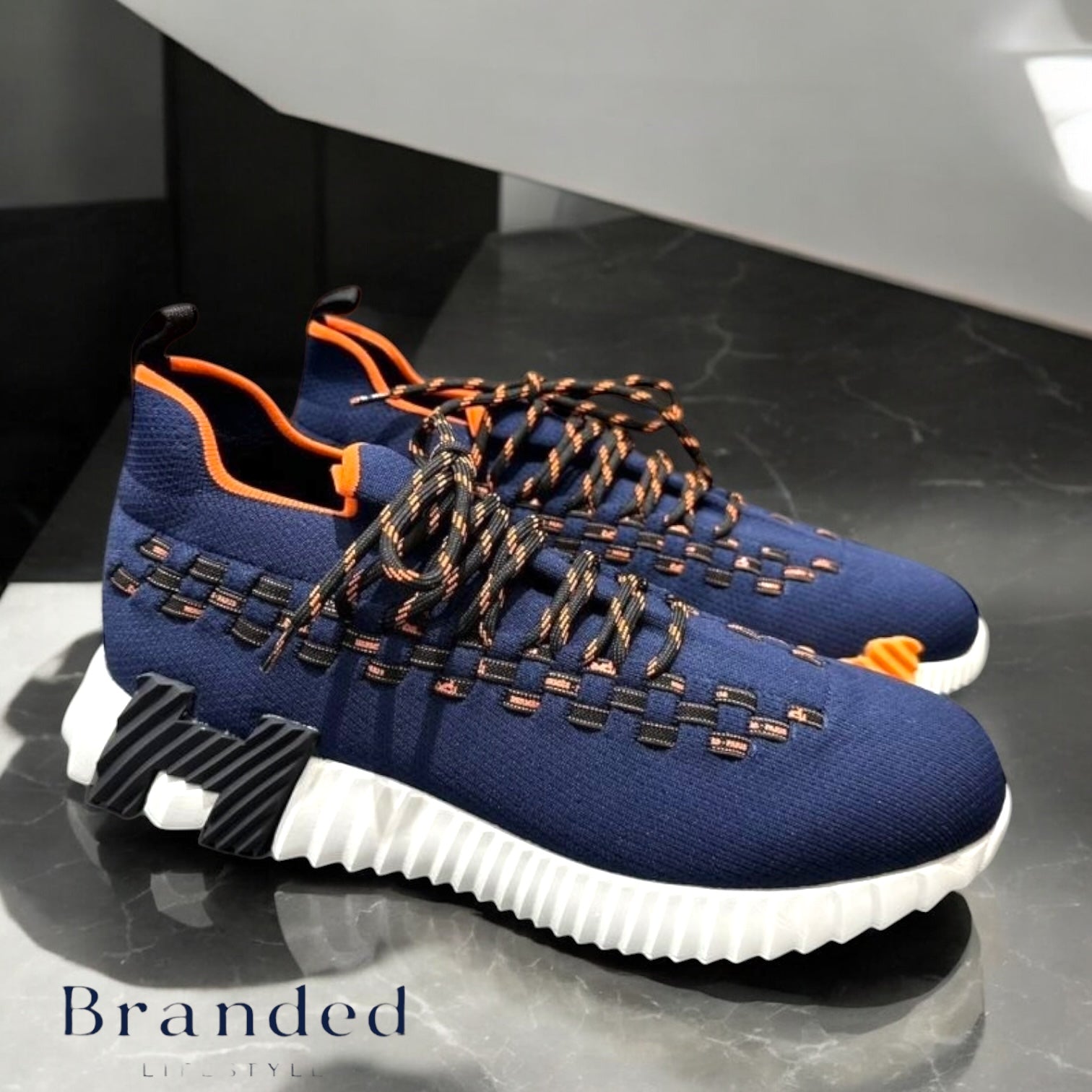 (PRE-ORDER) HMES - FLEX SLIP ON TRAINERS - NAVY