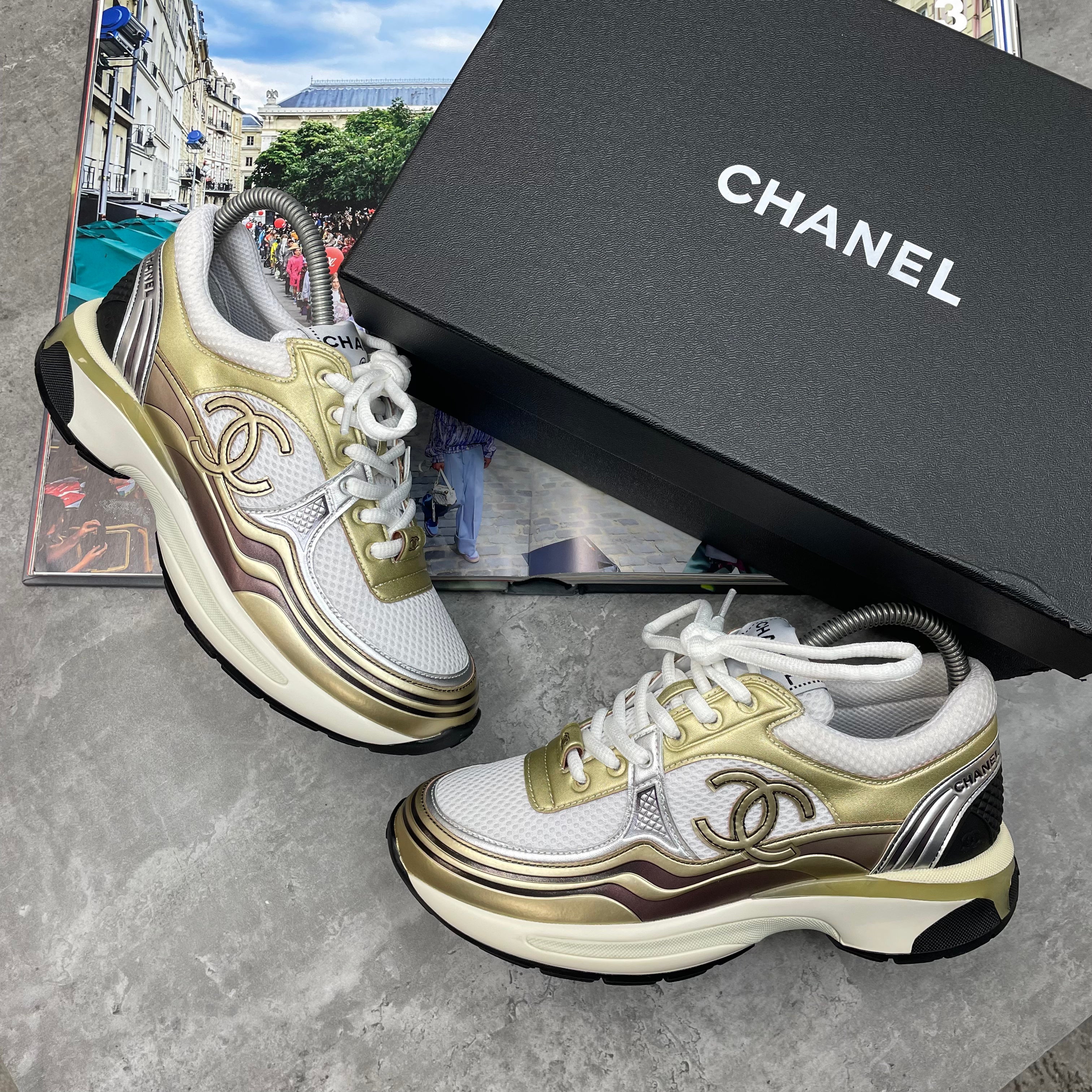 CHANEL WOMENS TRAINERS GOLD (PRE - ORDER)
