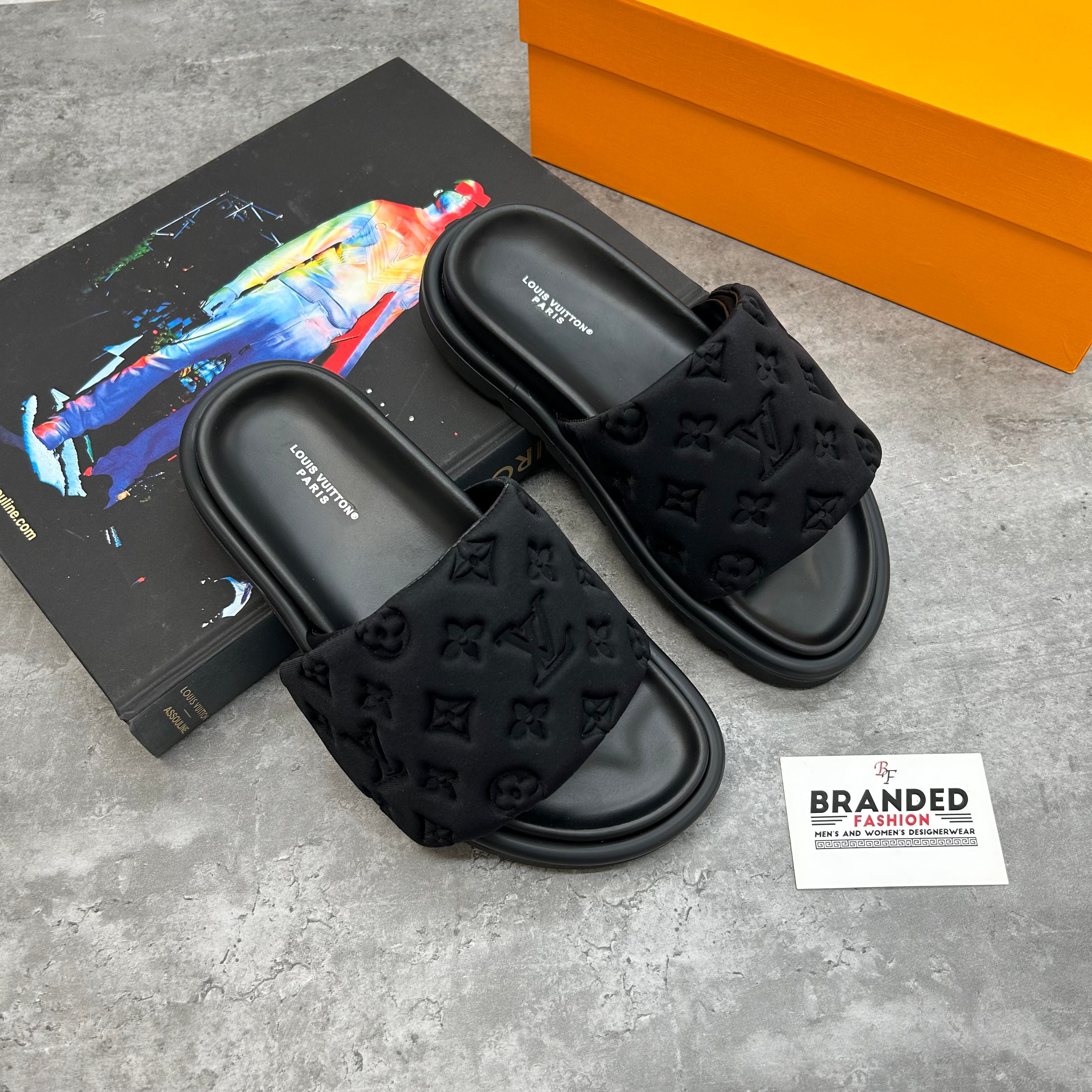 LOUIS VUITTON PILLOW SLIDES BLACK (PRE-ORDER)