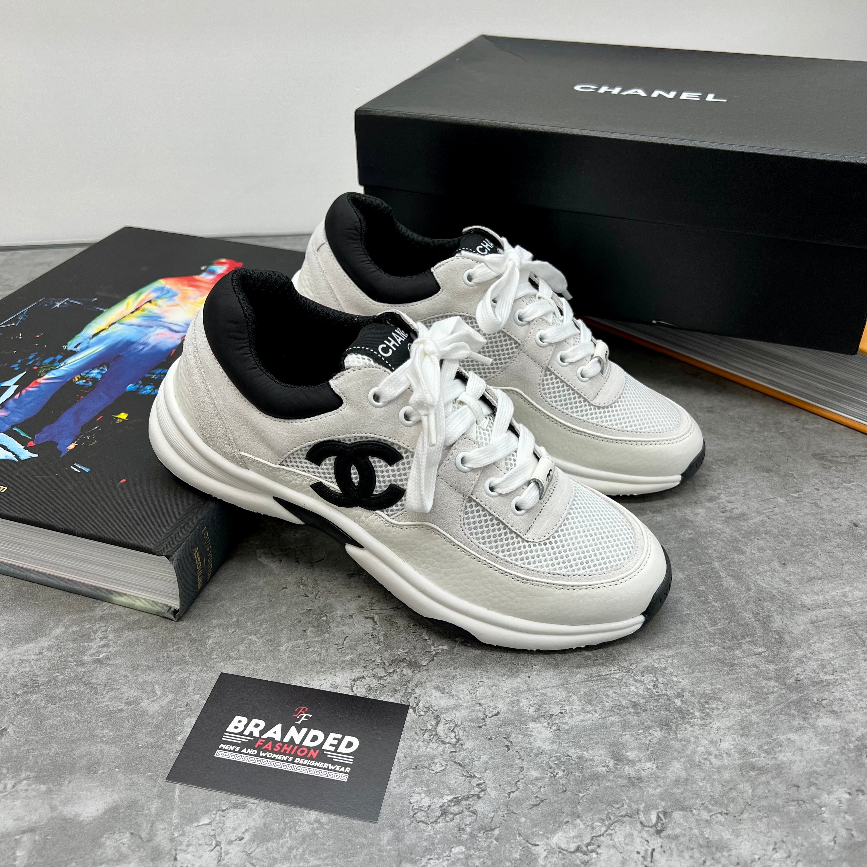 CHANEL WOMENS TRAINER - WHITE / BLACK (PRE-ORDER)